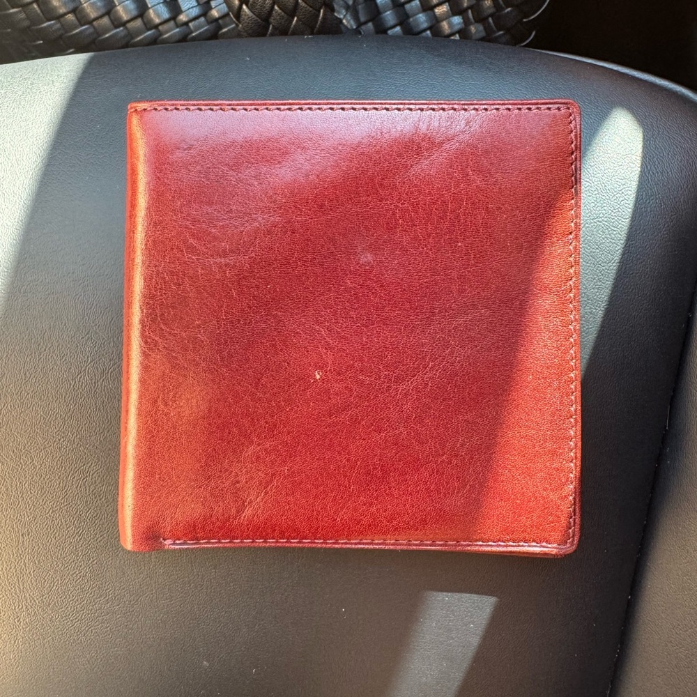 Elegant Red genuine Leather Card Holder